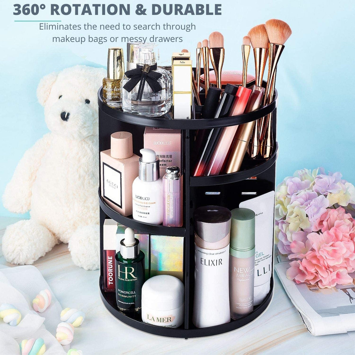 360 Rotating makeup Organizer